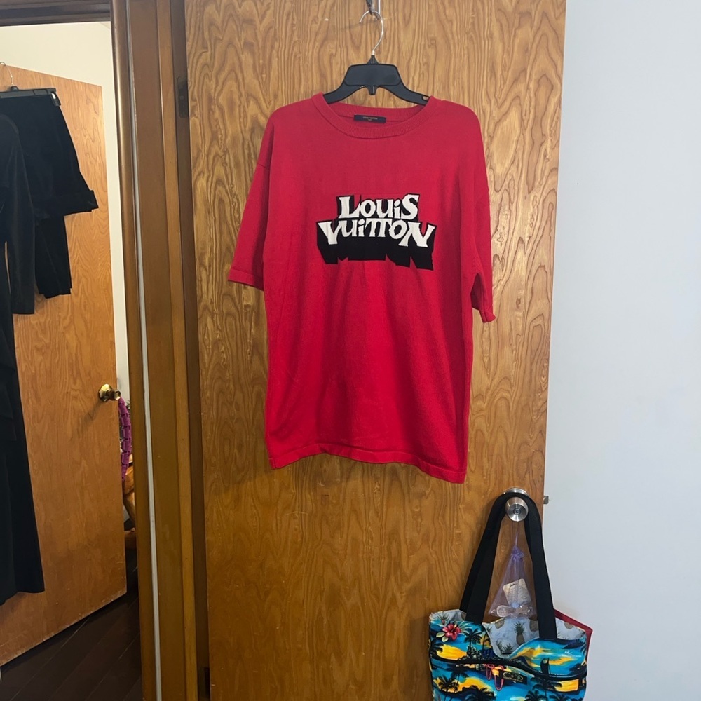 Louis Vuitton Red Logo Sweater